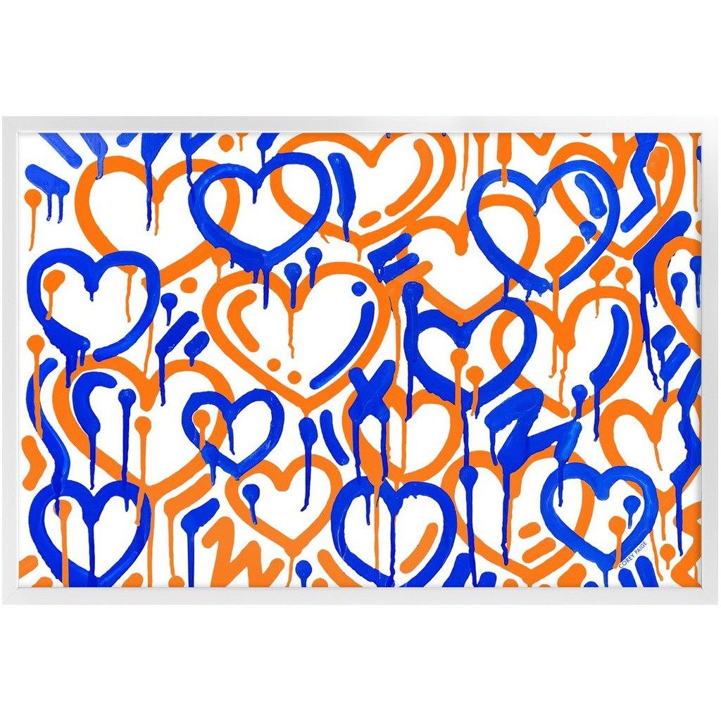 Electric Love College Colors Framed Print