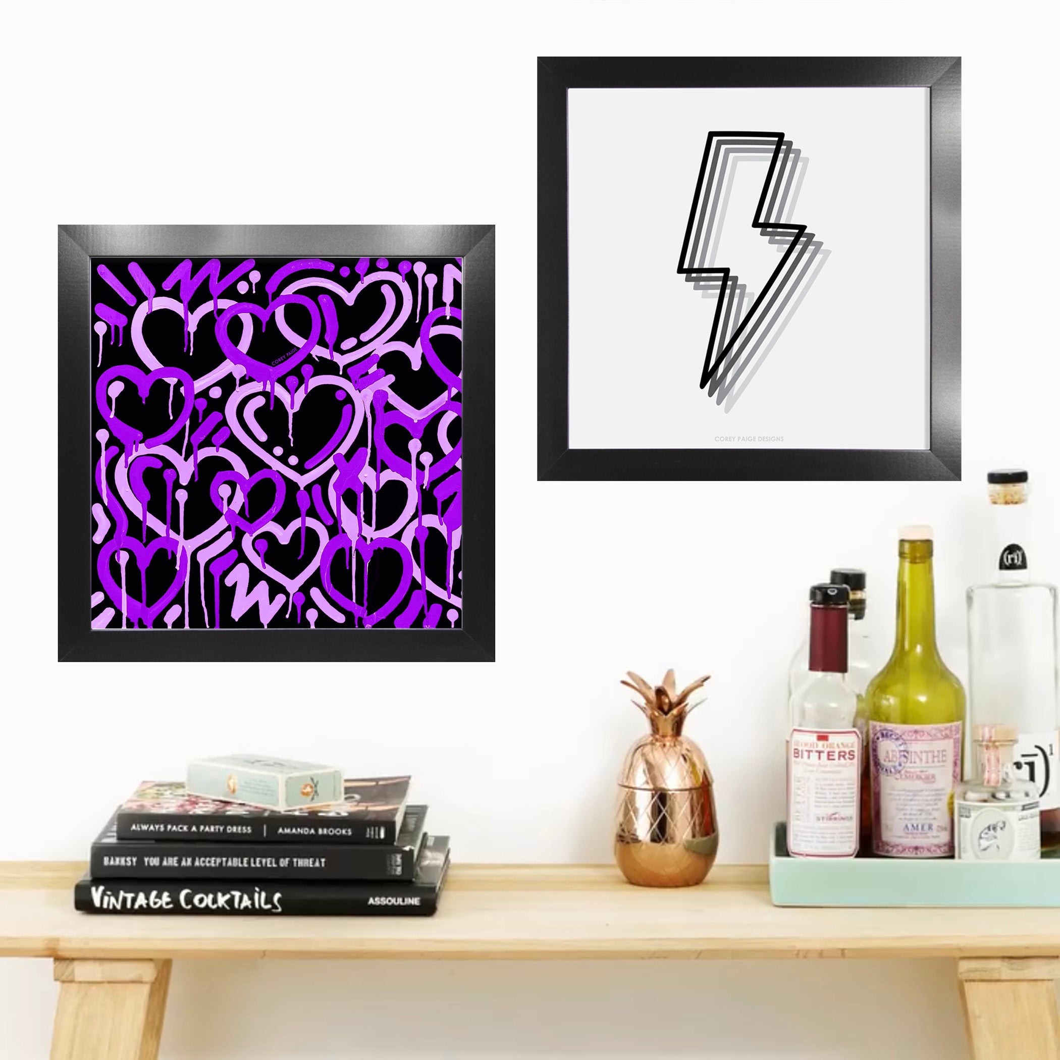 Purple Electric Love Framed Print