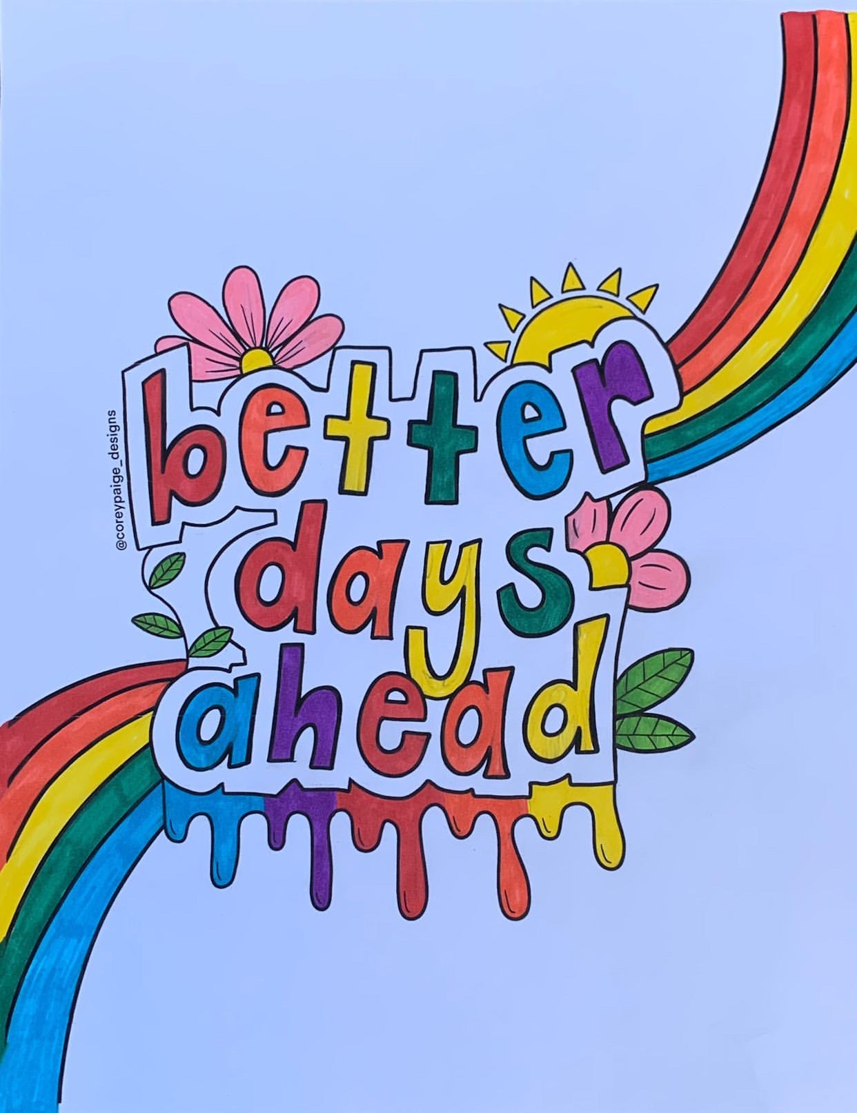 Better Days Ahead Coloring Sheet