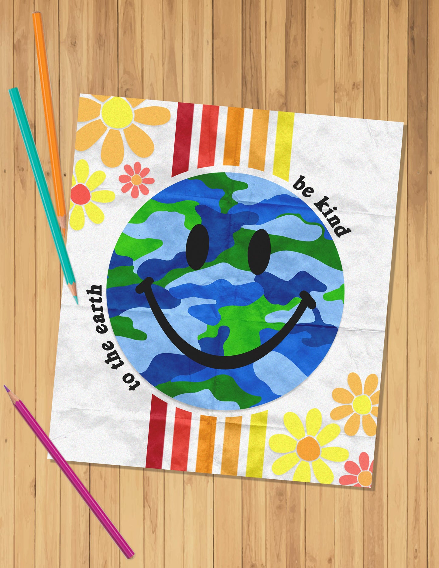 Be Kind To The Earth Coloring Sheet