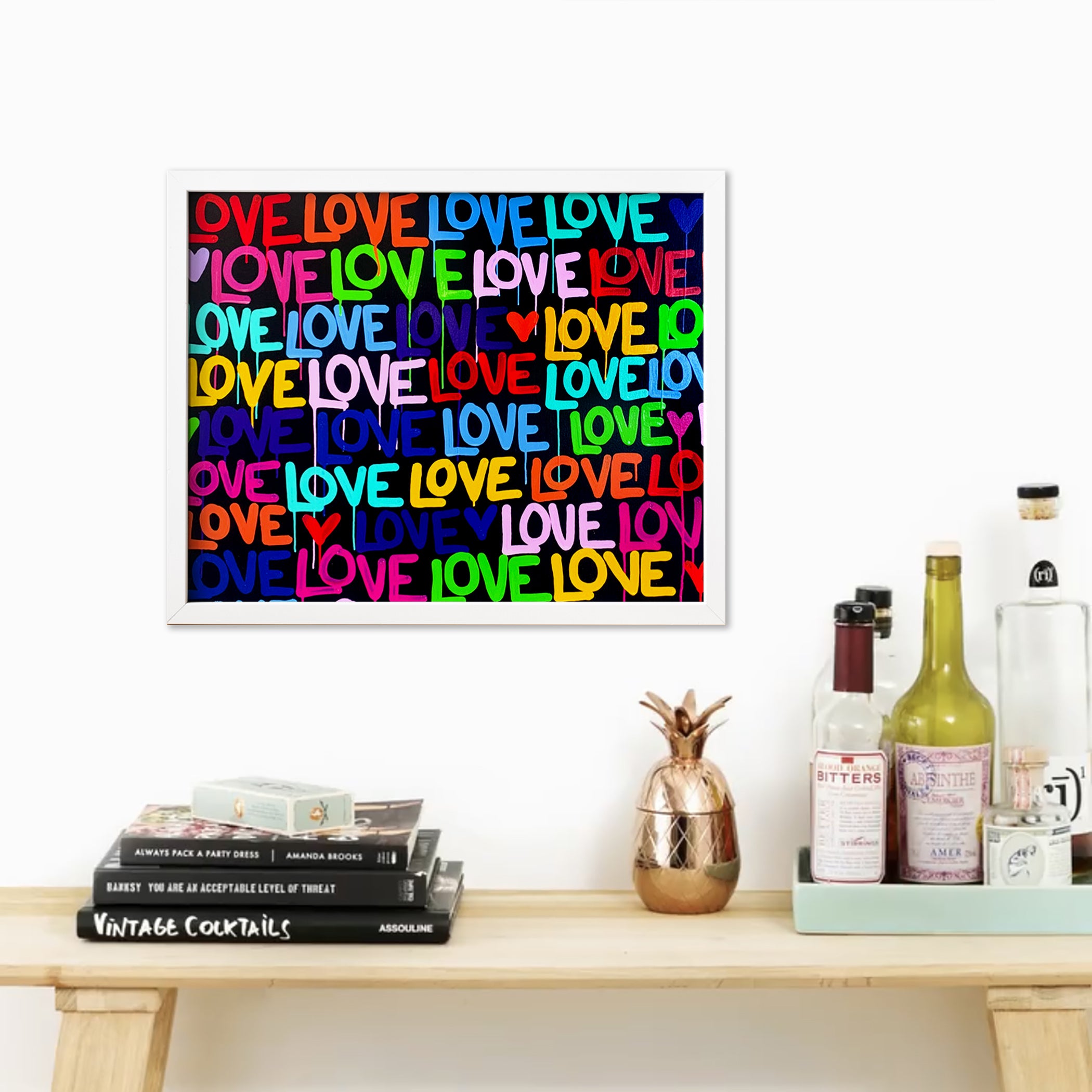 Drippy Love Framed Print