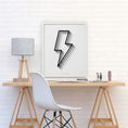 Load image into Gallery viewer, Shadowed Lightning Bolt Framed Print
