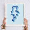 Load image into Gallery viewer, Shadowed Lightning Bolt Framed Print
