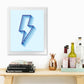 Shadowed Lightning Bolt Framed Print