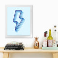 Load image into Gallery viewer, Shadowed Lightning Bolt Framed Print
