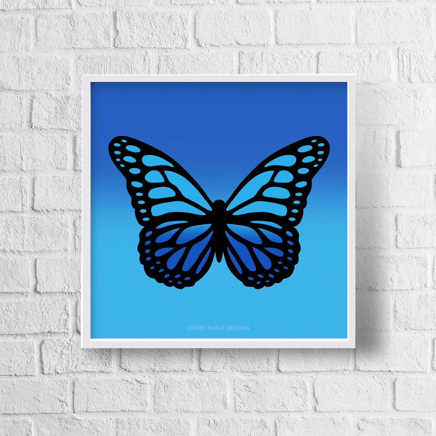 Ombré Butterfly Framed Print