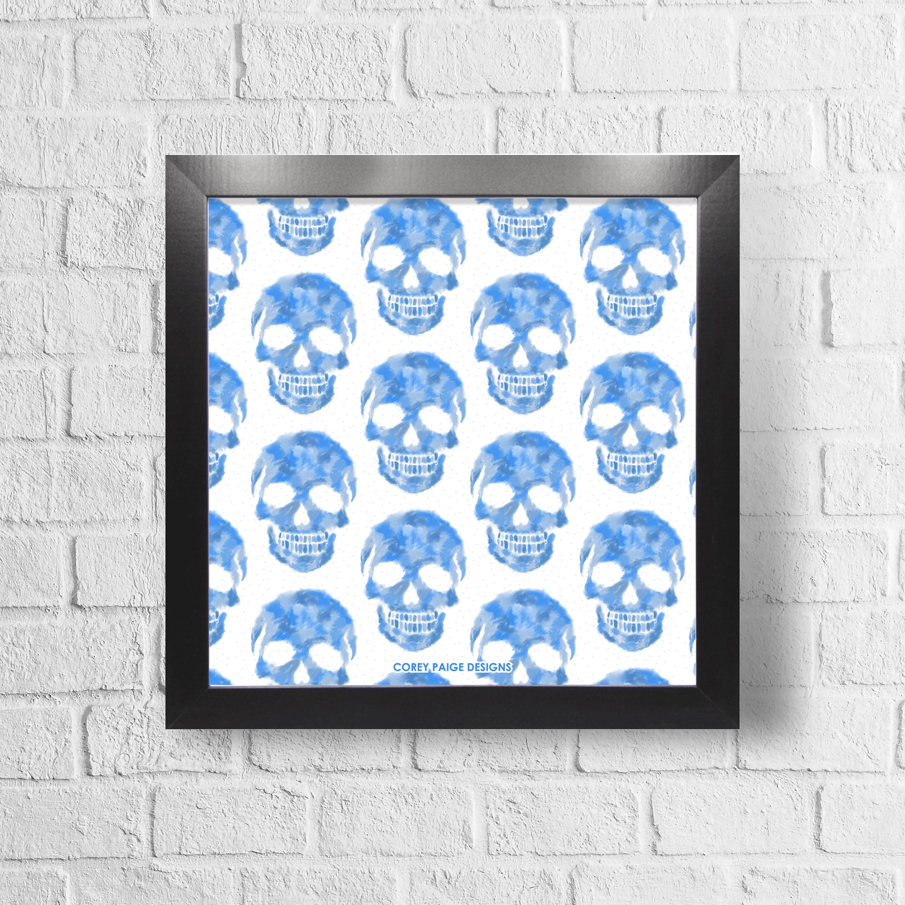 Skull Pattern Framed Print