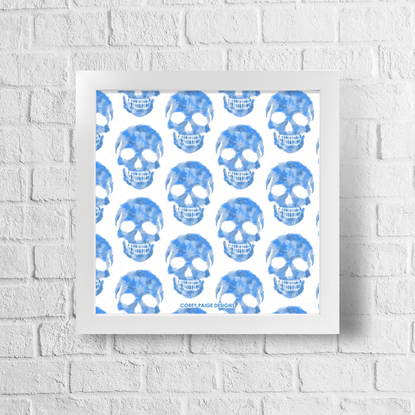 Skull Pattern Framed Print