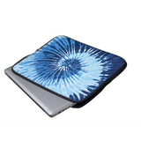Blue Two Tone Tie Dye Laptop Sleeve