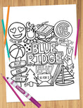 Load image into Gallery viewer, Camp Collage Coloring Sheets
