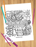 Load image into Gallery viewer, Camp Collage Coloring Sheets
