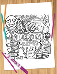 Load image into Gallery viewer, Camp Collage Coloring Sheets
