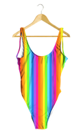 Load image into Gallery viewer, Rainbow Thin Striped One-Piece
