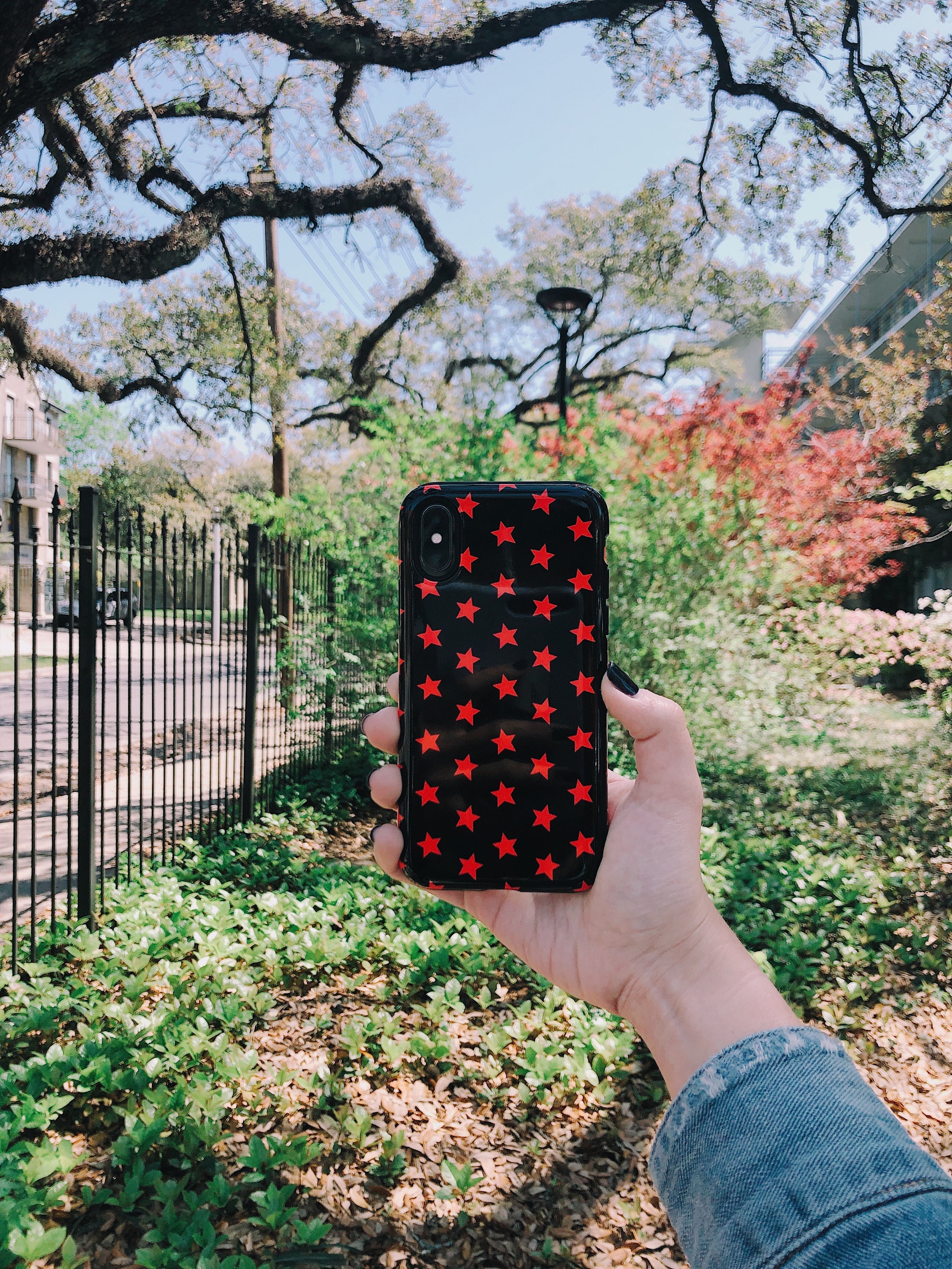 Red & Black Stars iPhone Case