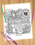 Load image into Gallery viewer, Camp Collage Coloring Sheets
