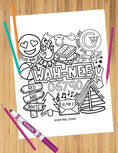 Load image into Gallery viewer, Camp Collage Coloring Sheets
