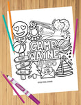 Load image into Gallery viewer, Camp Collage Coloring Sheets
