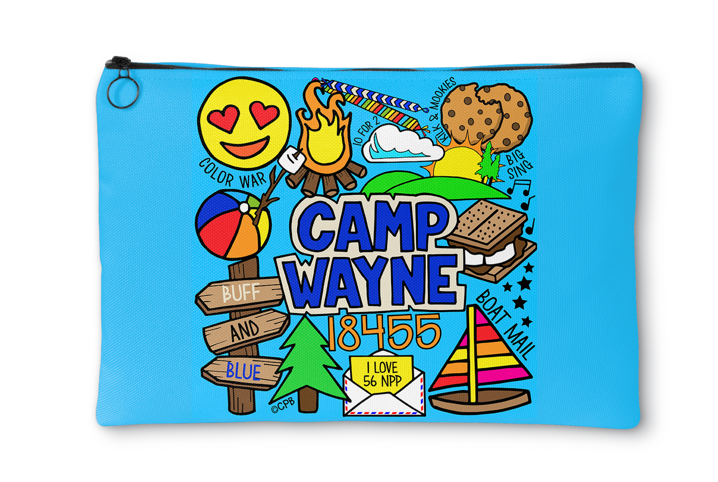 Camp Collages Accessory Pouch