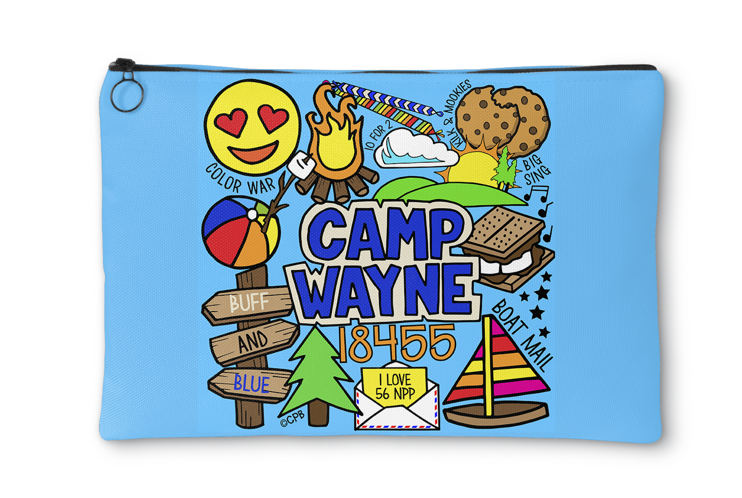 Camp Collages Accessory Pouch