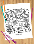 Load image into Gallery viewer, Camp Collage Coloring Sheets
