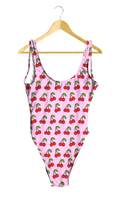 Load image into Gallery viewer, Cherries on Pink One-Piece
