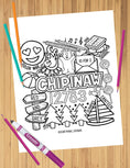 Load image into Gallery viewer, Camp Collage Coloring Sheets
