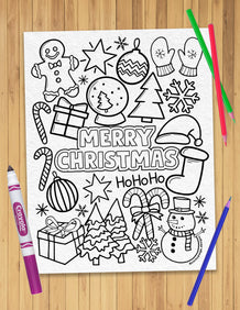 Merry Christmas Coloring Sheet