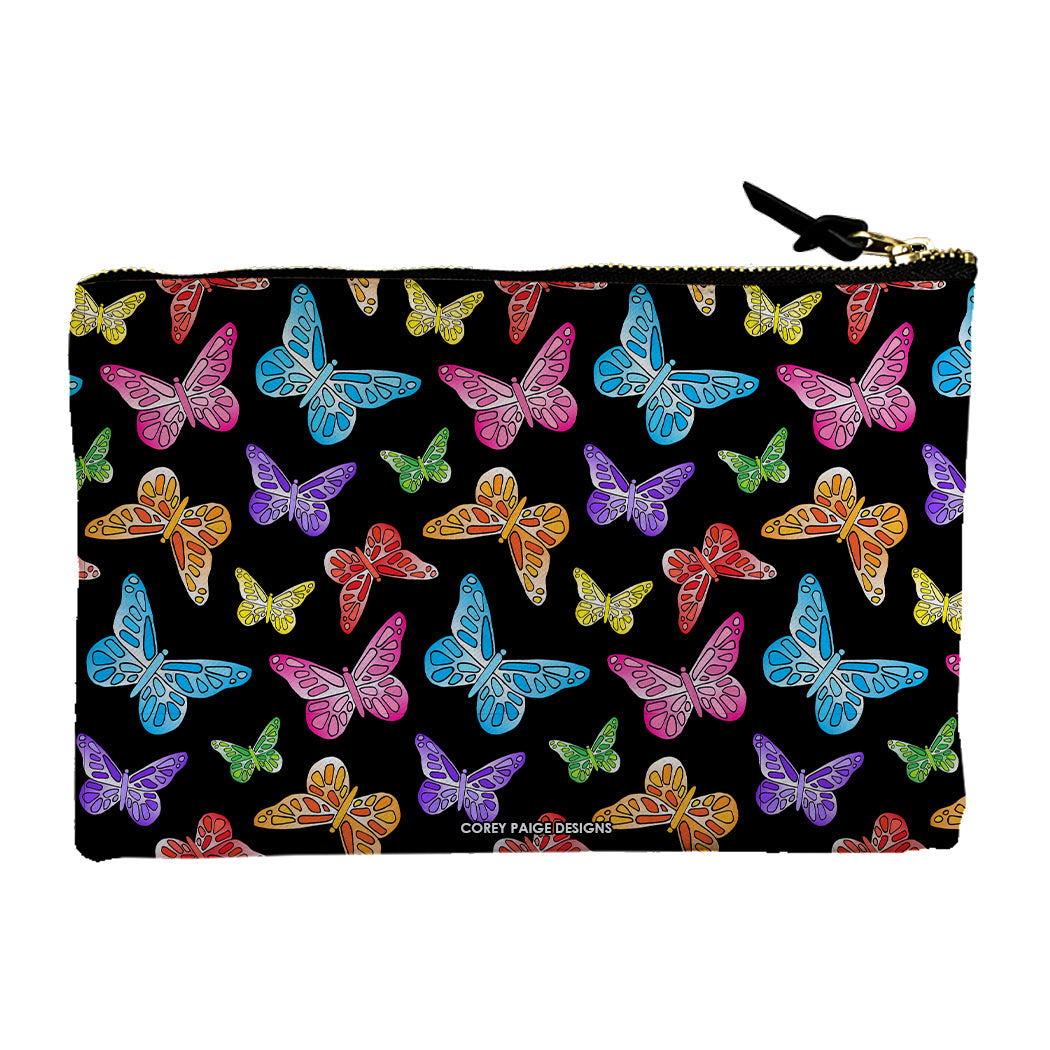 Colorful Butterflies Accessory Pouch
