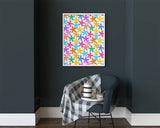 Colorful Painted Flowers Framed Print
