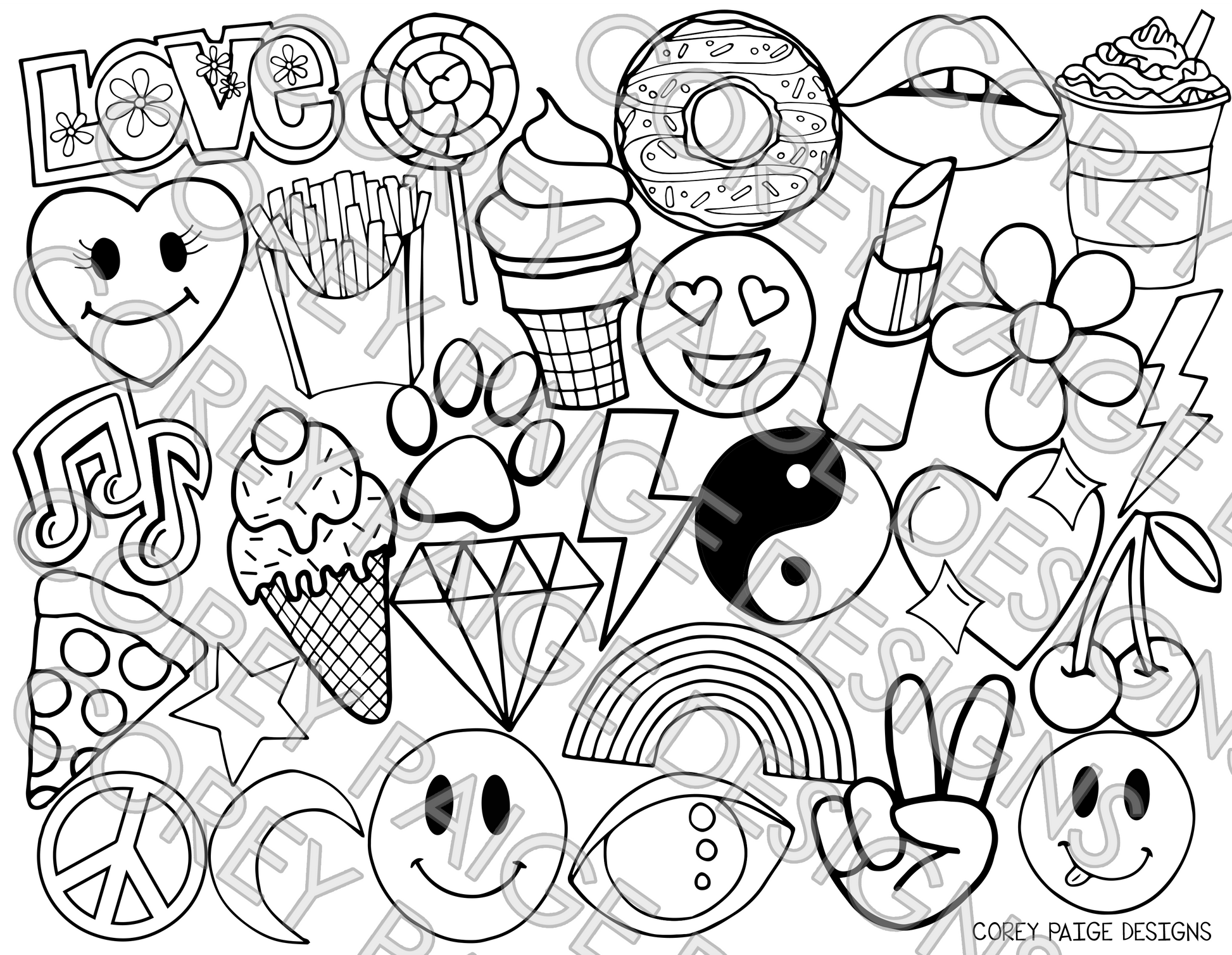 Emoji Coloring Sheet – CoreyPaigeDesigns emoji-coloring-sheet-coreypaigedesigns
