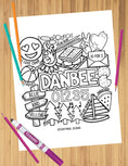 Load image into Gallery viewer, Camp Collage Coloring Sheets
