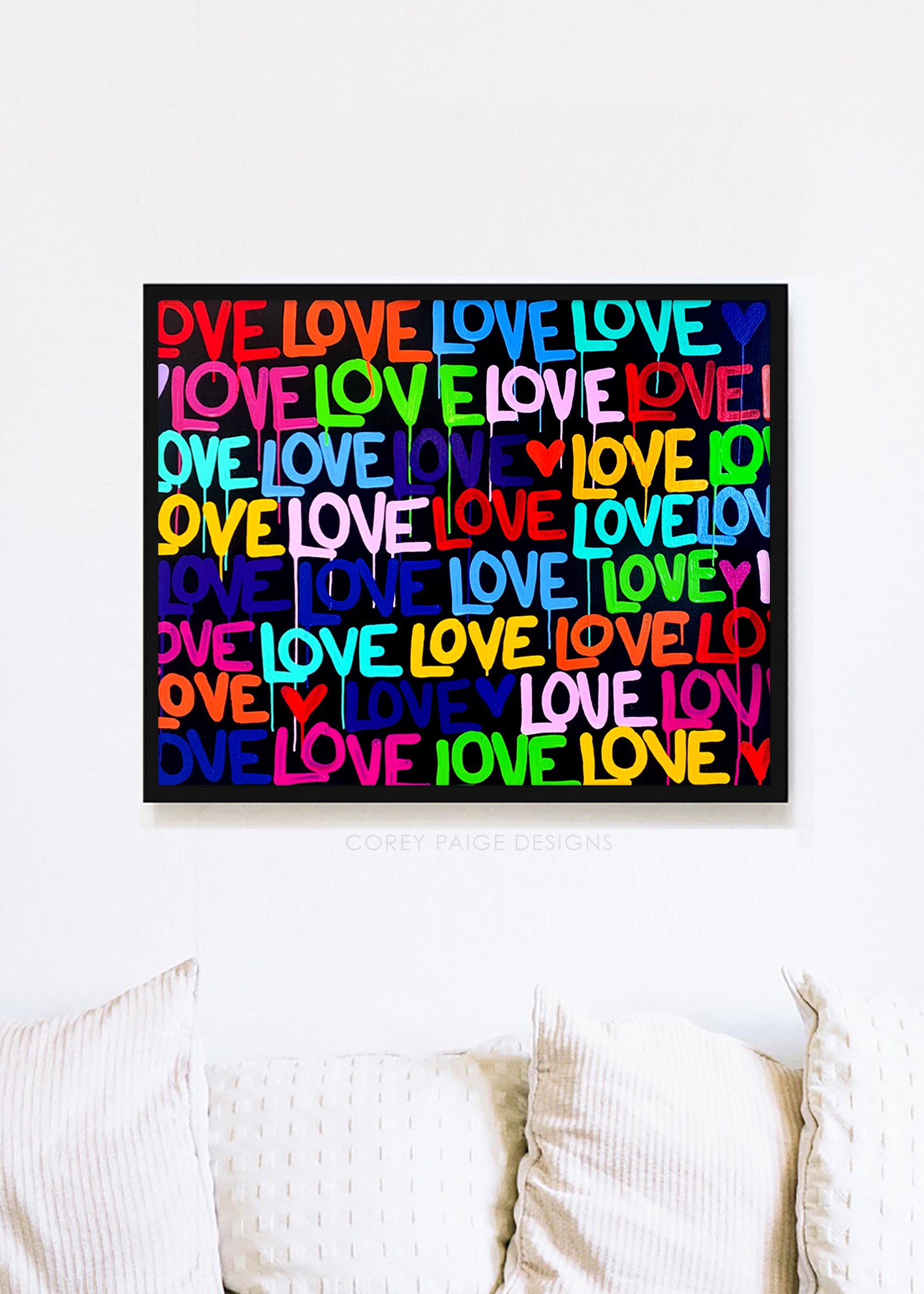 Drippy Love Framed Print