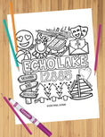 Load image into Gallery viewer, Camp Collage Coloring Sheets
