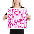 Load image into Gallery viewer, Pink & White Electric Love Framed Print
