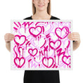Load image into Gallery viewer, Pink & White Electric Love Framed Print
