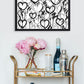 Black and Gray Electric Love Framed Print