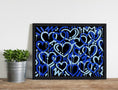 Load image into Gallery viewer, Blue Electric Love Framed Print
