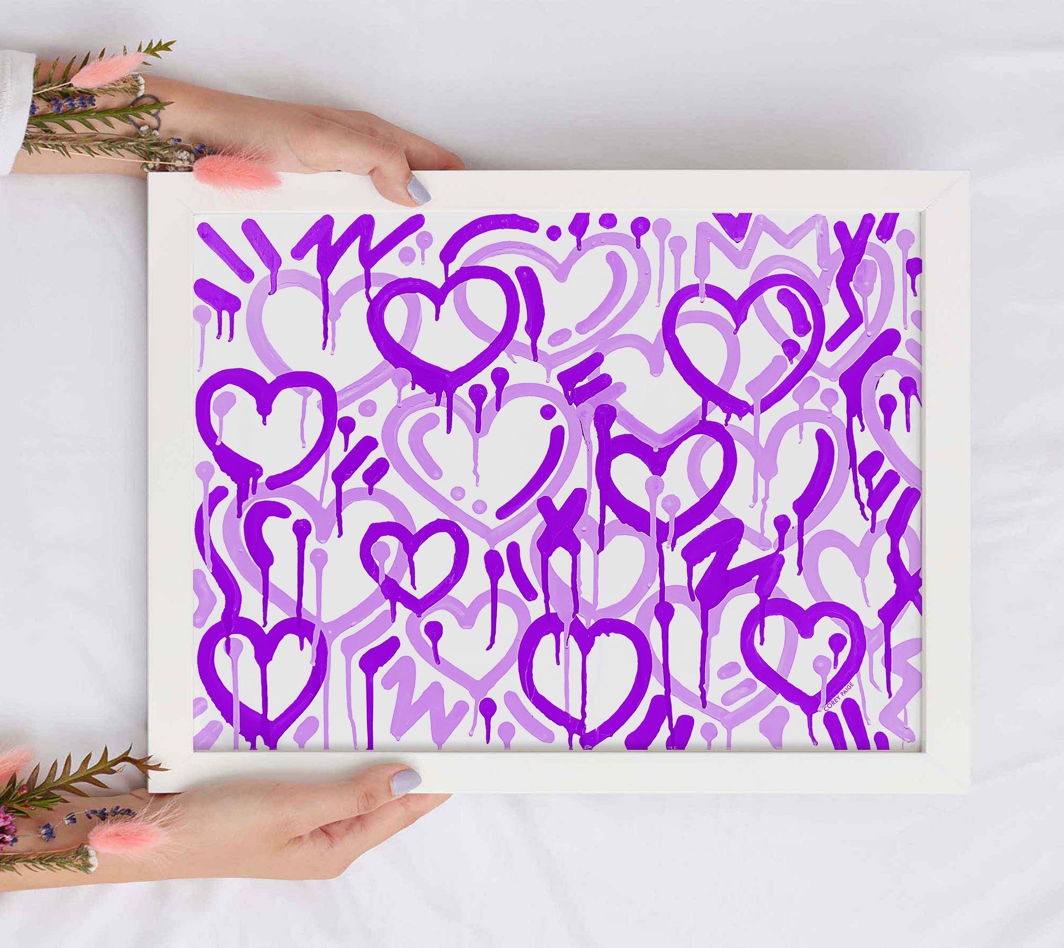 Purple Electric Love Framed Print