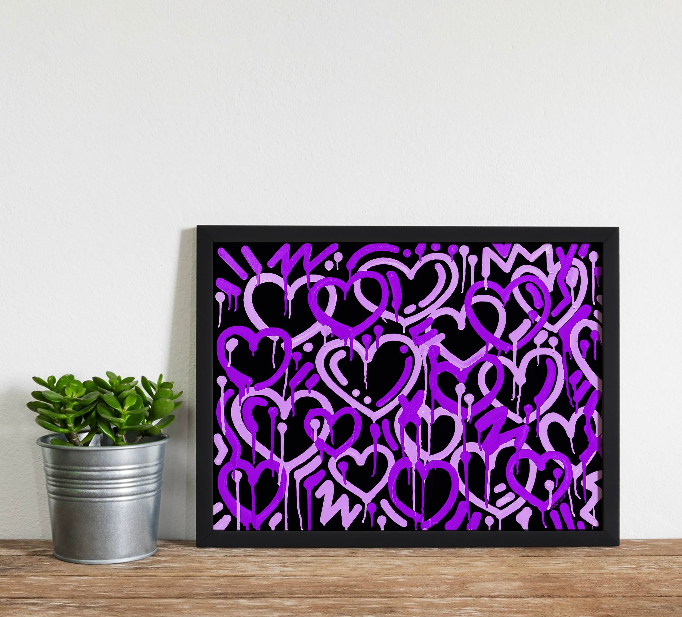 Purple Electric Love Framed Print