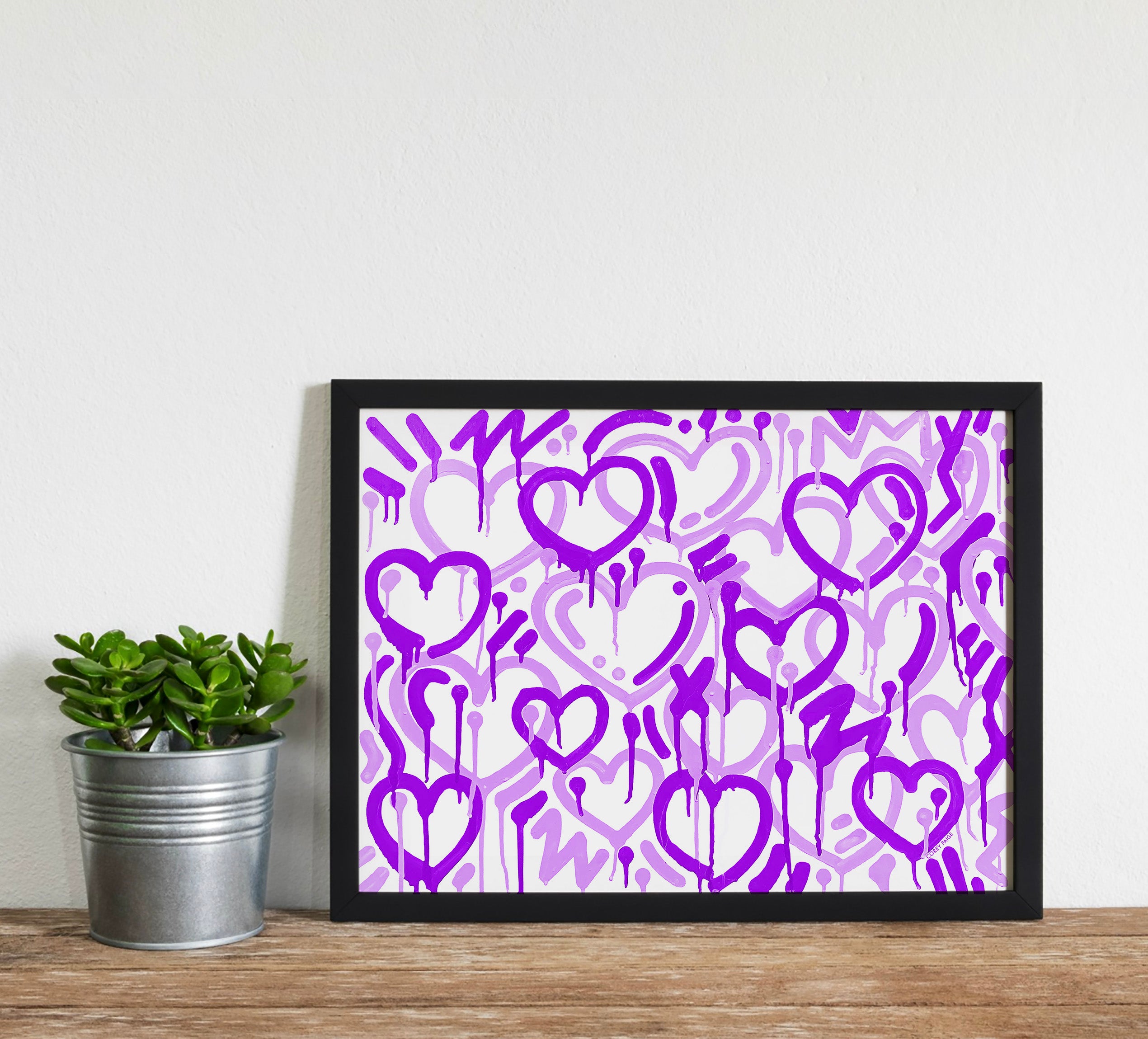 Purple Electric Love Framed Print