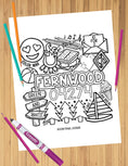 Load image into Gallery viewer, Camp Collage Coloring Sheets
