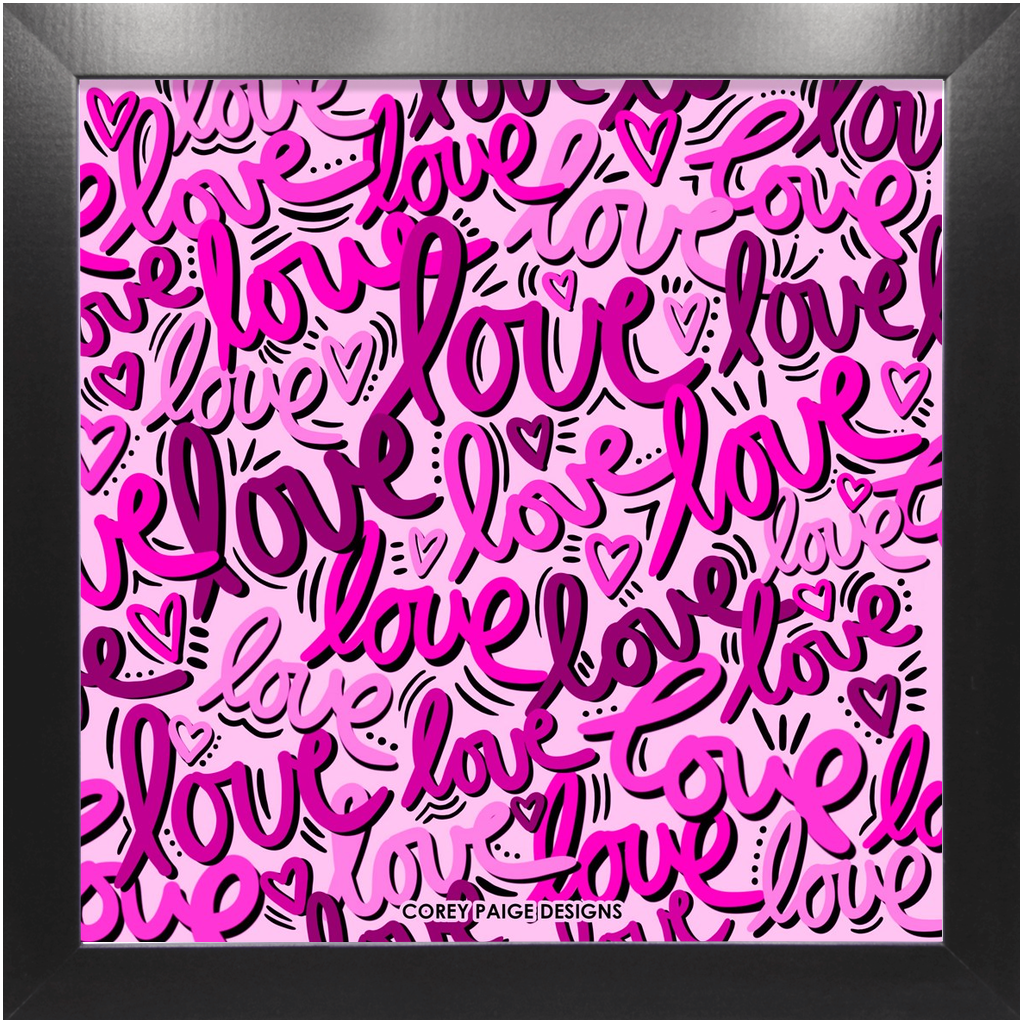 Graffiti Love Framed Print