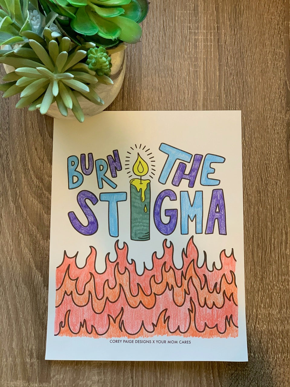 Burn The Stigma Coloring Sheet