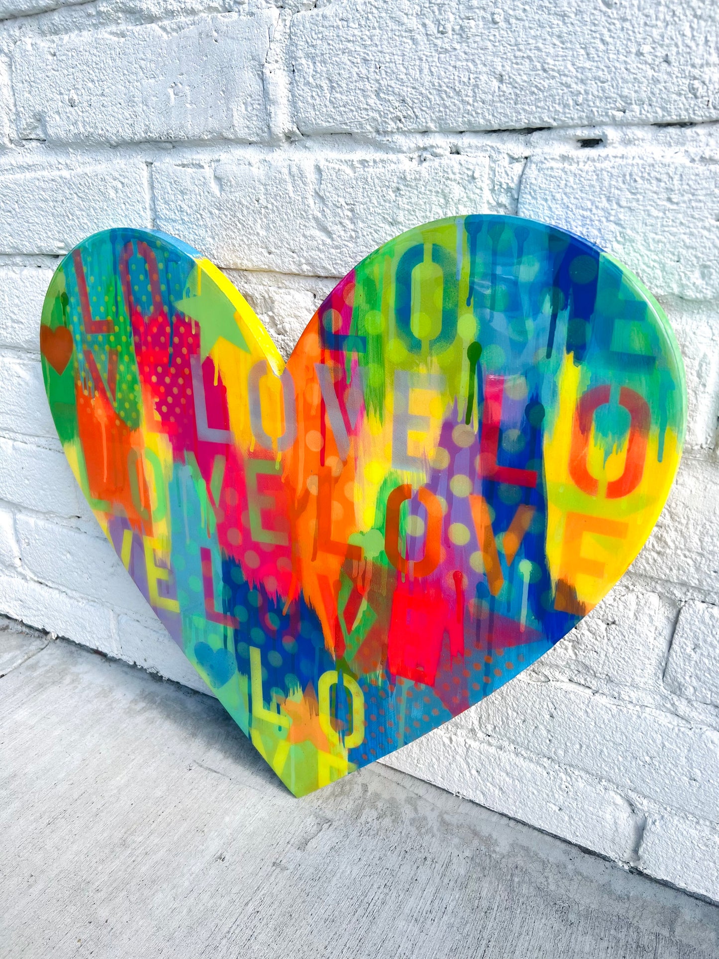 Love Street Style Heart Painting