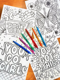 Load image into Gallery viewer, You Go Girl Coloring Sheet
