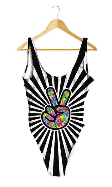Funky Peace Sign One-Piece
