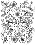 Load image into Gallery viewer, Good Vibes Butterfly Coloring Sheet
