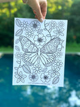 Load image into Gallery viewer, Good Vibes Butterfly Coloring Sheet
