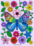 Good Vibes Butterfly Coloring Sheet