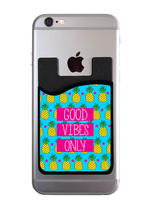 Pineapples Good Vibes Only Card Caddy